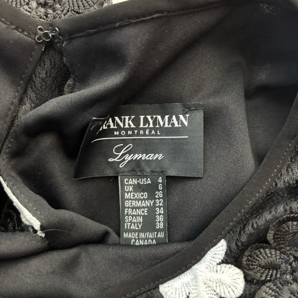 Frank Lyman Monteal black and white daisy knit dress - Picture 6 of 7